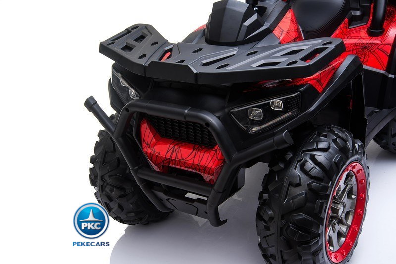 Quad eléctrico para niños 12V 2.4G Rojo Metalizado paragolpes