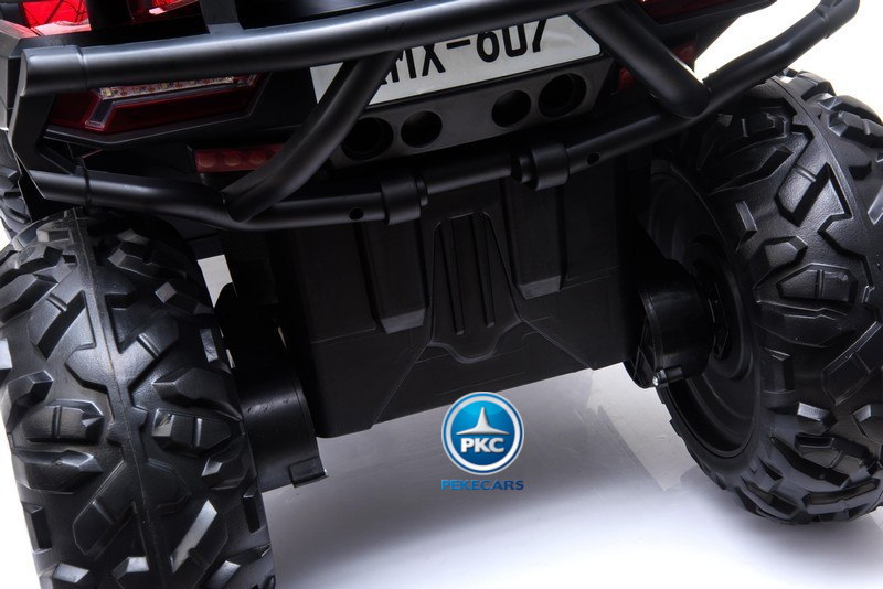 Quad eléctrico para niños 12V 2.4G Rojo Metalizado parte trasera