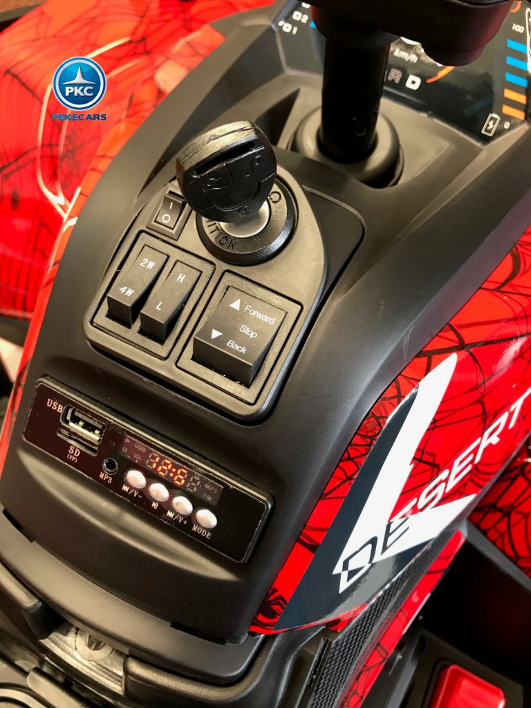 Quad eléctrico para niños 12V 2.4G Rojo Metalizado llave arranque