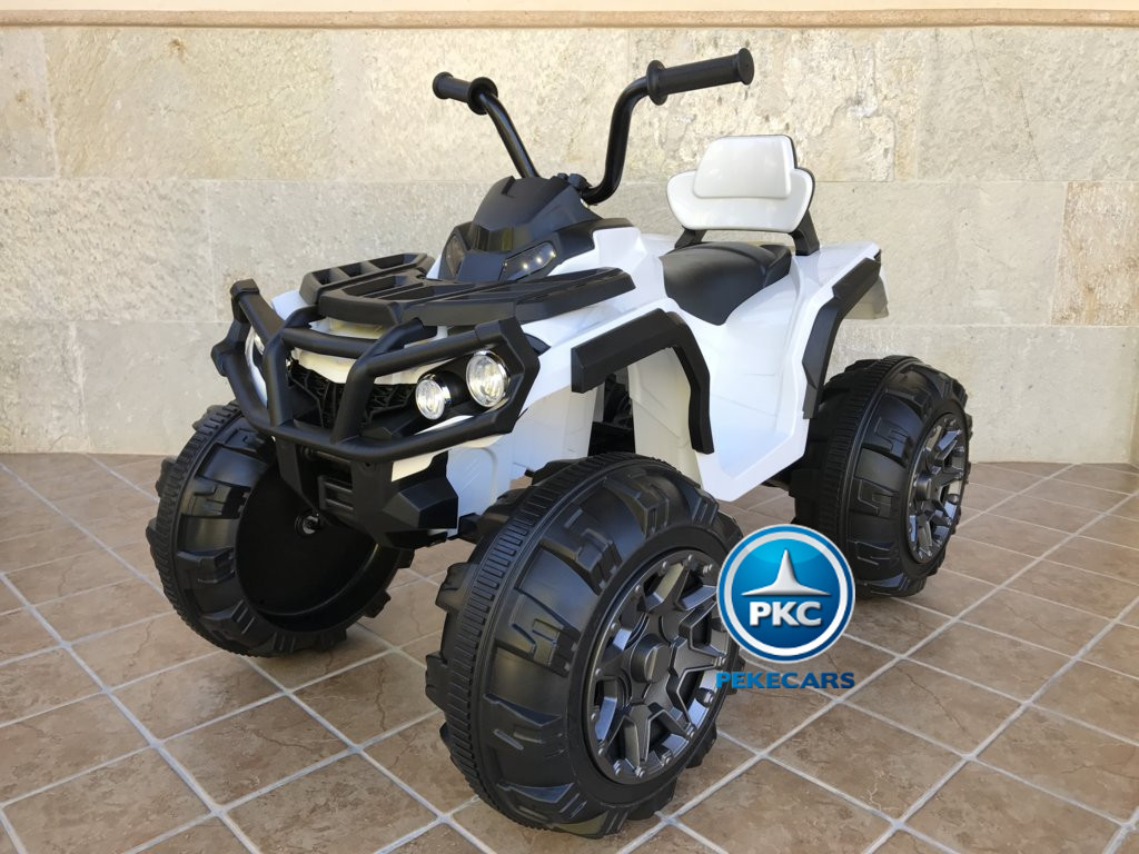 Quad Eléctrico Infantil Pekecars 906D Blanco vista principal