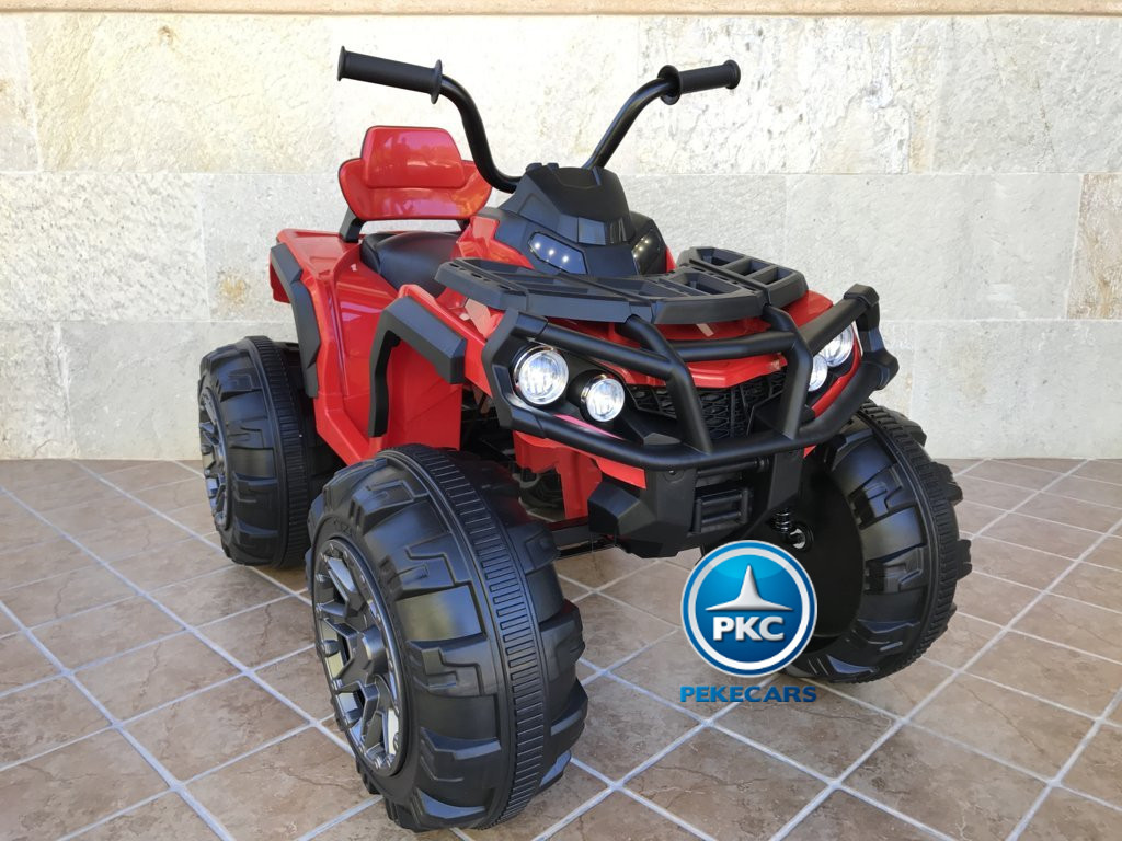 Quad Eléctrico Infantil Pekecars 906D Rojo con luces frontales