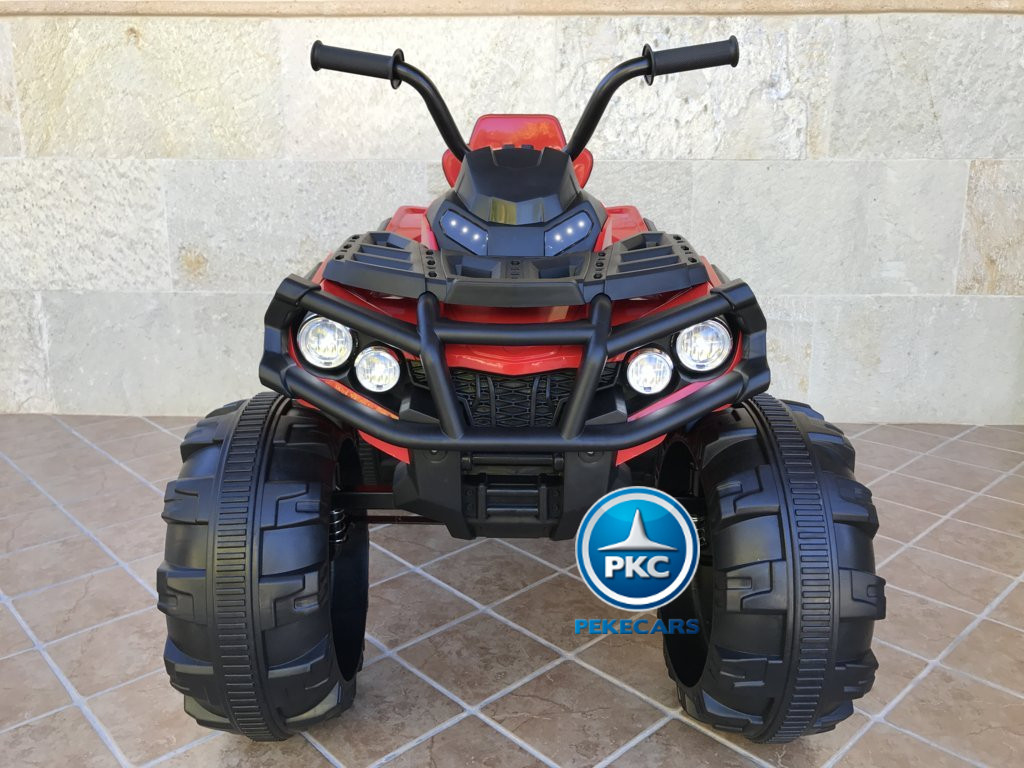 Quad Eléctrico Infantil Pekecars 906D Rojo vista frontal