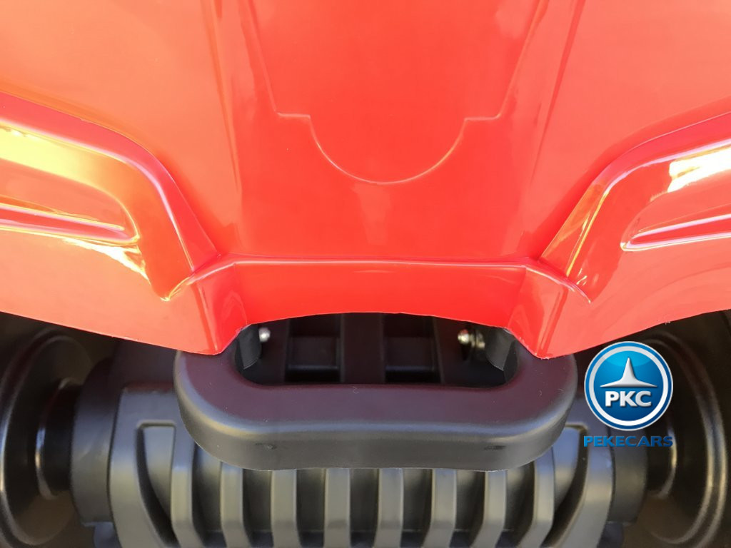 Quad Eléctrico Infantil Pekecars 906D Rojo con asa de transporte