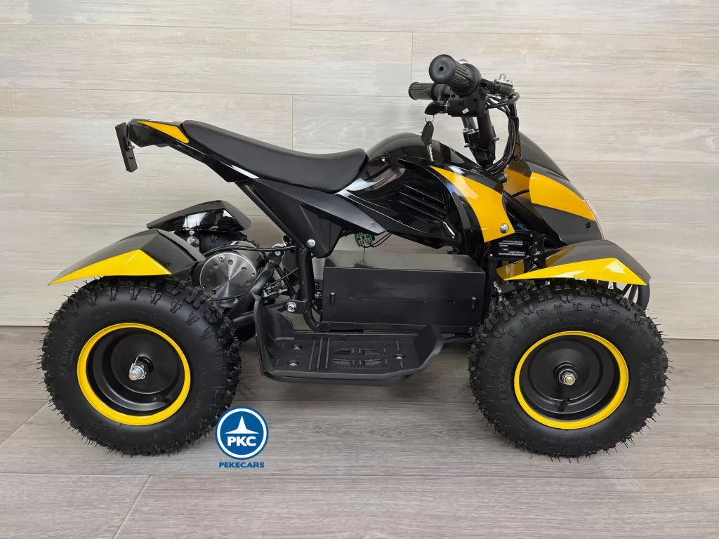 Quad electrico para niños Cobra 36V 800W Amarillo asiento en piel