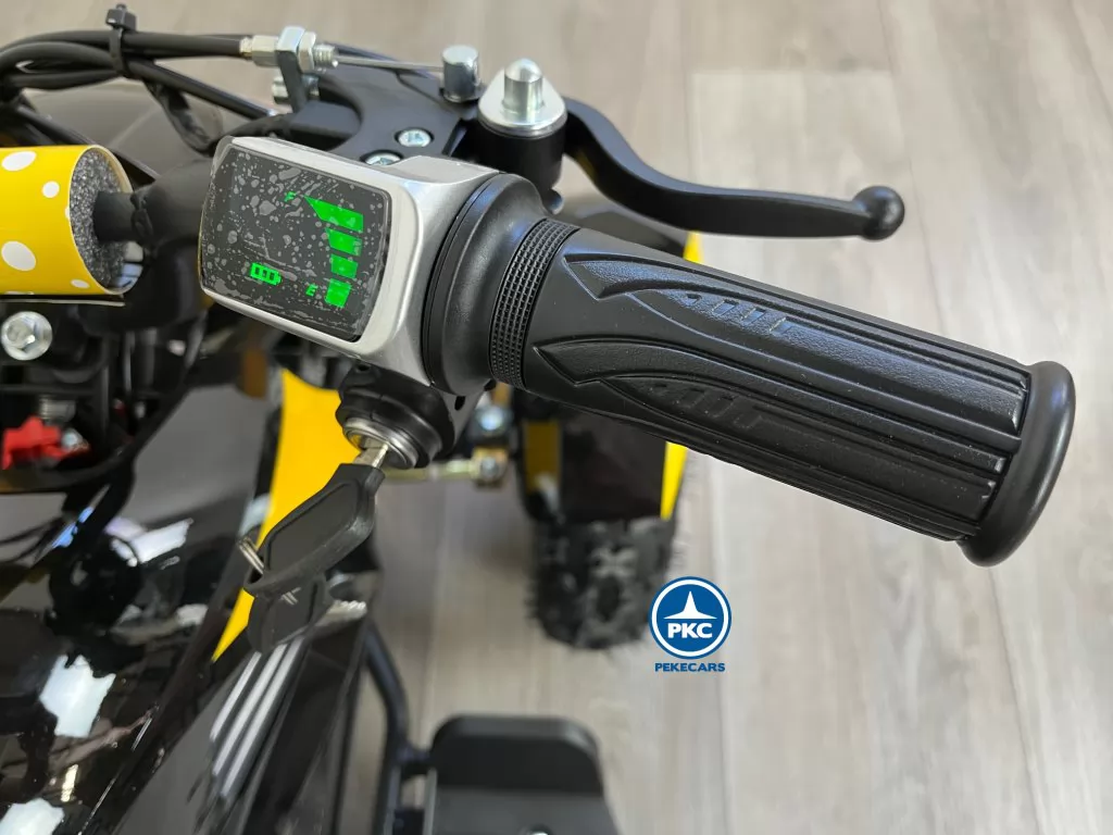 Quad electrico para niños Cobra 36V 800W Amarillo acelerador