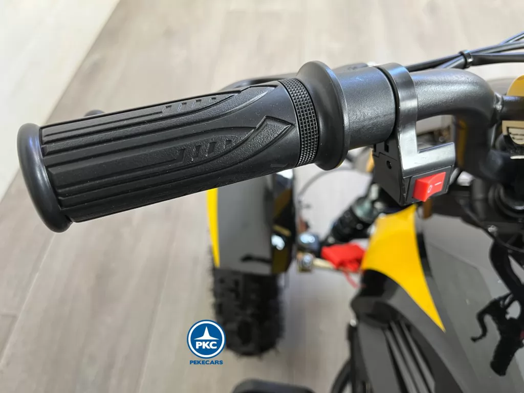 Quad electrico para niños Cobra 36V 800W Amarillo manillar