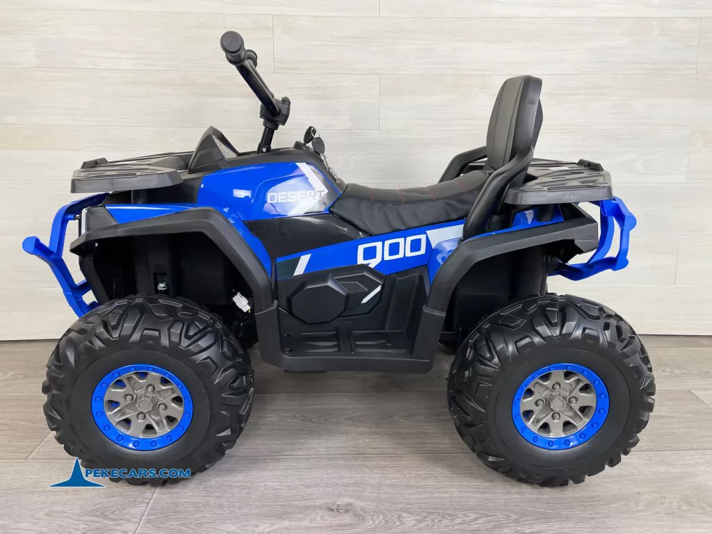 Quad eléctrico Desert para niños 12V 2.4G Azul lateral