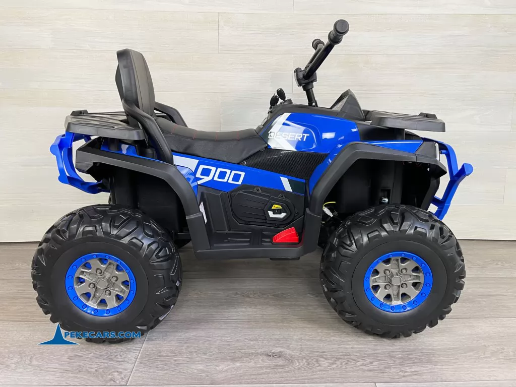 Quad eléctrico Desert para niños 12V 2.4G Azul lateral derecha