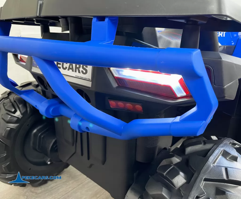 Quad eléctrico Desert para niños 12V 2.4G Azul luces traseras