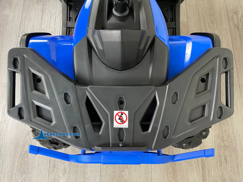 Quad eléctrico Desert para niños 12V 2.4G Azul parrilla delantera