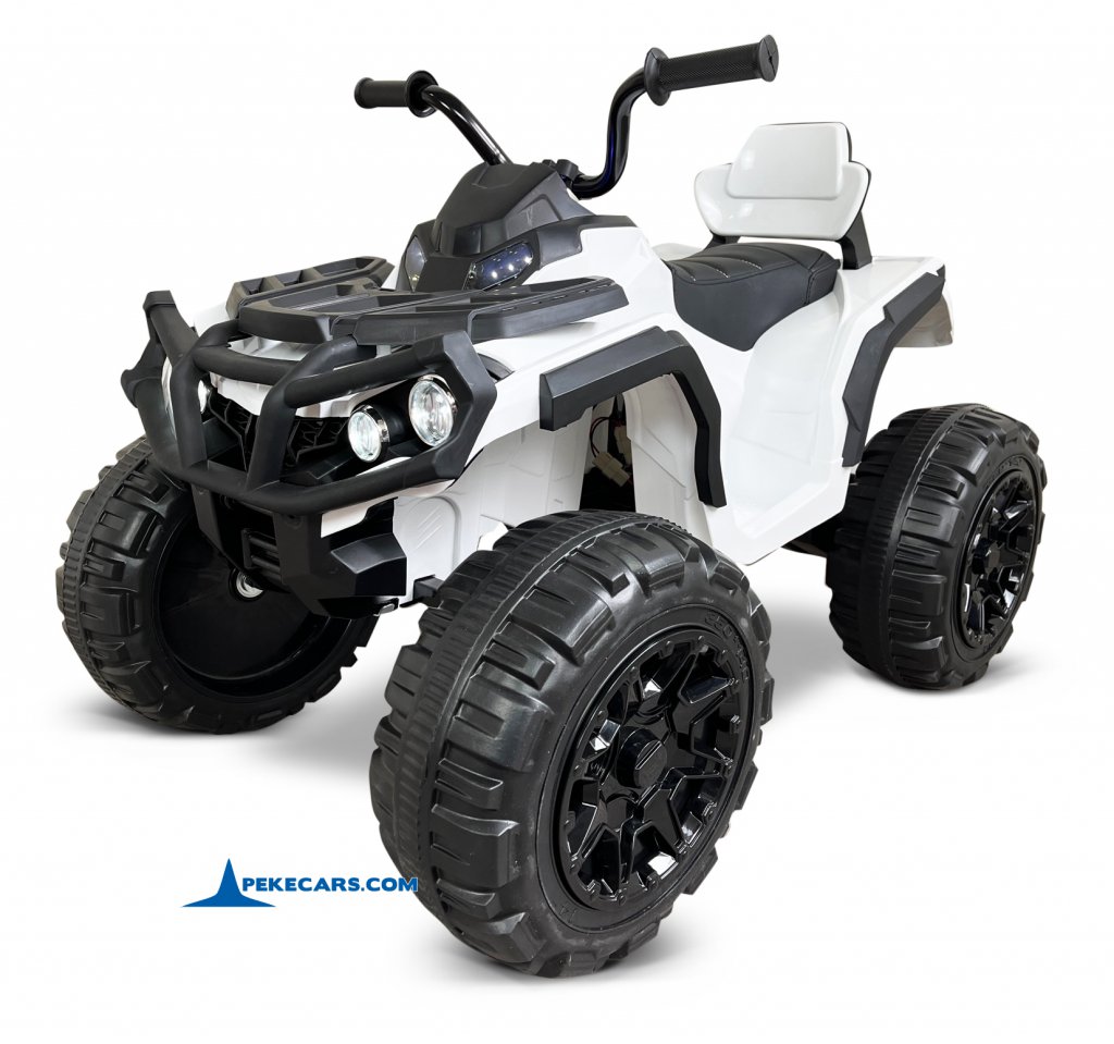 Quad Eléctrico Infantil Pekecars 906D Blanco vista principal