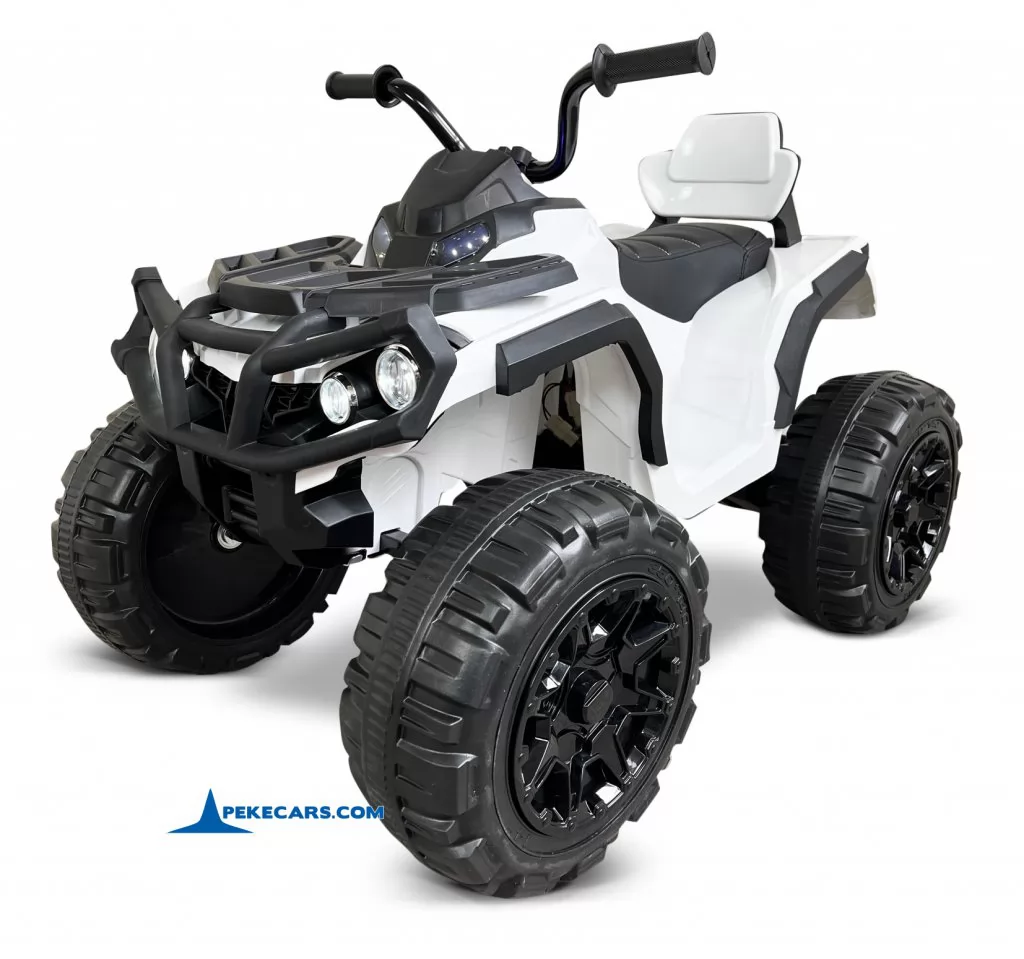 Quad Eléctrico Infantil Pekecars 906D Blanco vista principal