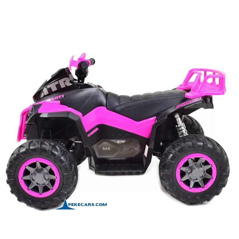 Quad Eléctrico ATR 12V 2.4G Rosa lateral