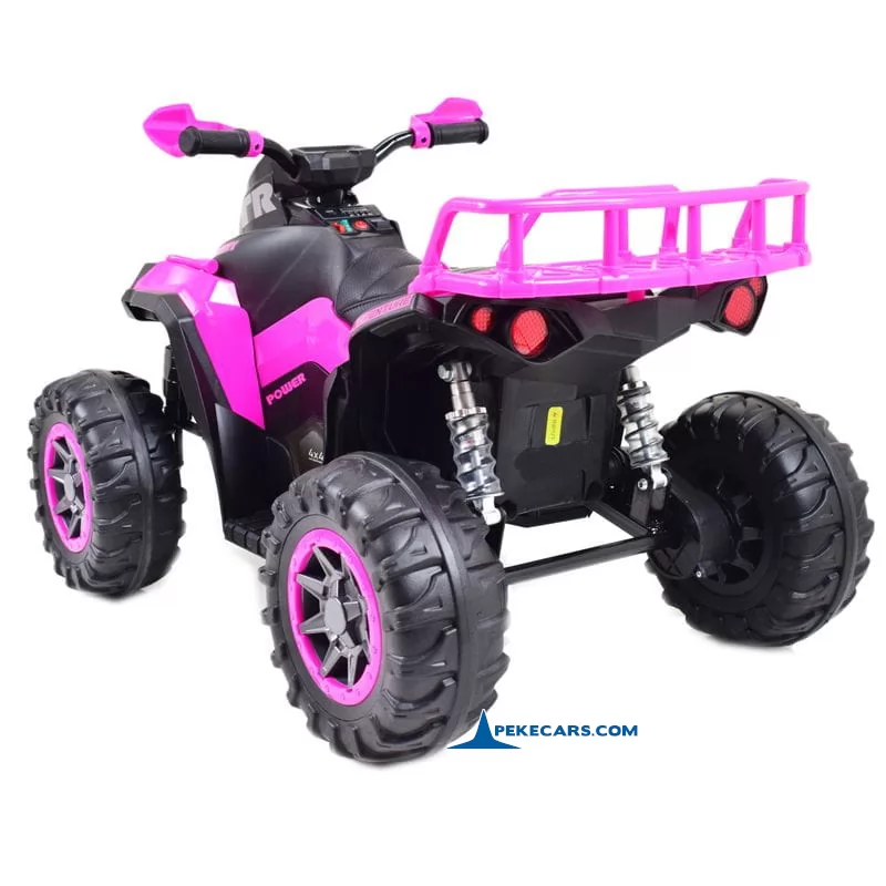 Quad Eléctrico ATR 12V 2.4G Rosa parte trasera
