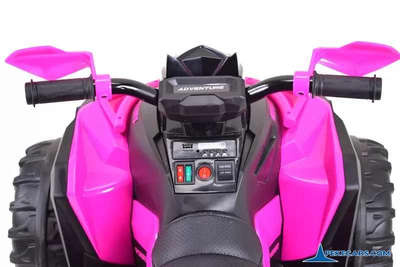 Quad Eléctrico ATR 12V 2.4G Rosa display