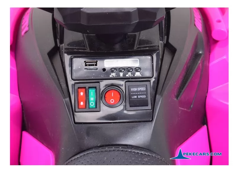 Quad Eléctrico ATR 12V 2.4G Rosa botones