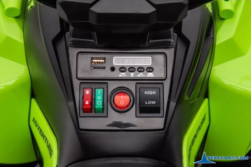 Quad Eléctrico infantil ATR 12V 2.4G Verde display