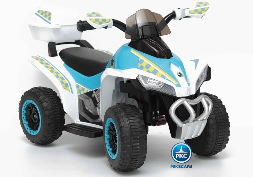 Quad electrico racing policia blanco