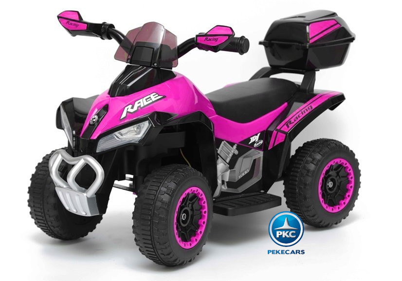 Quad electrico racing rosa