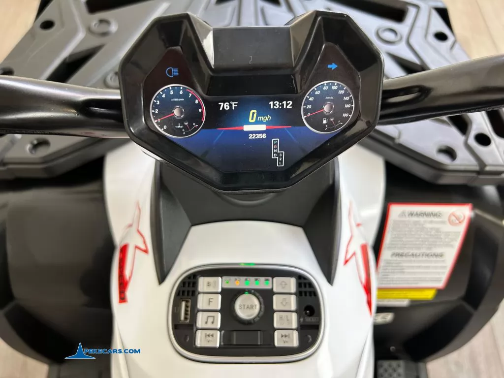 Quad Eléctrico XT-SPEED 24V Blanco consola central