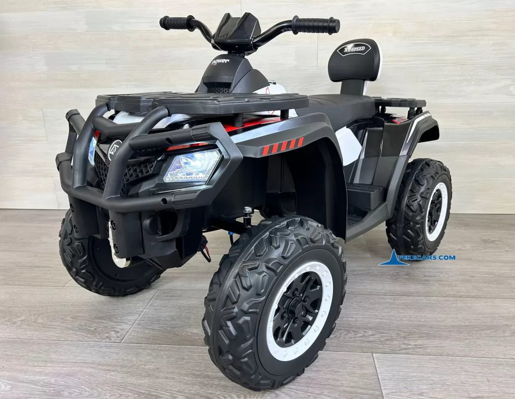 Quad Eléctrico XT-SPEED 24V Blanco frontal derecho