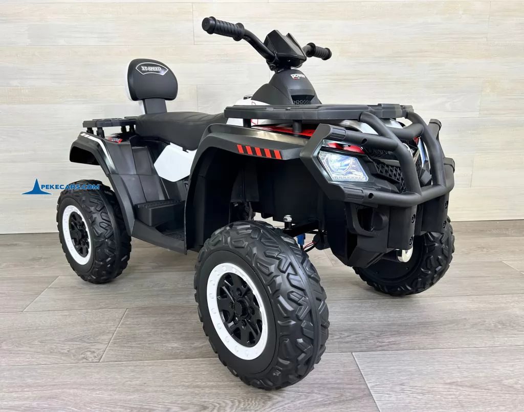 Quad Eléctrico XT-SPEED 24V Blanco frontal izquierda