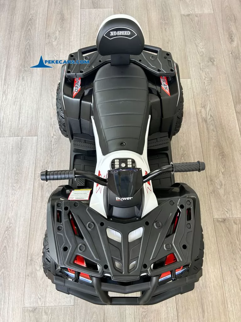 Quad Eléctrico XT-SPEED 24V Blanco vista general arriba