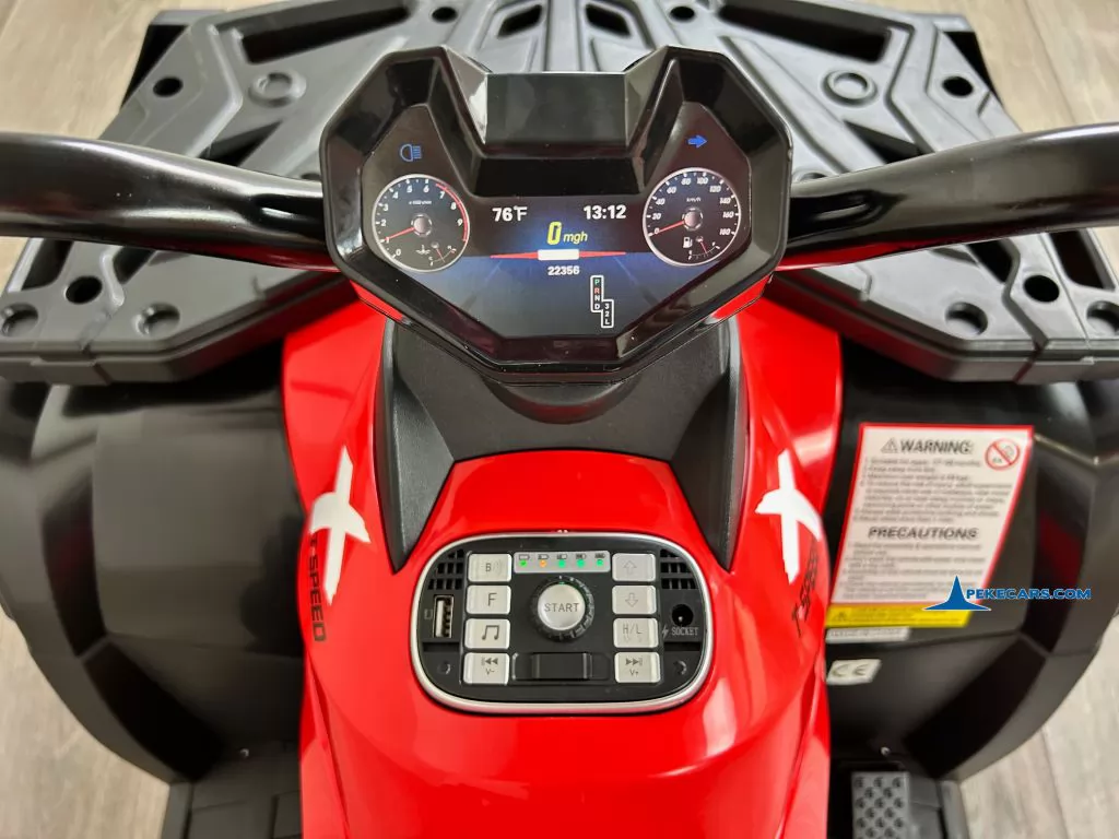 Quad Eléctrico XT-SPEED 24V Rojo manillar