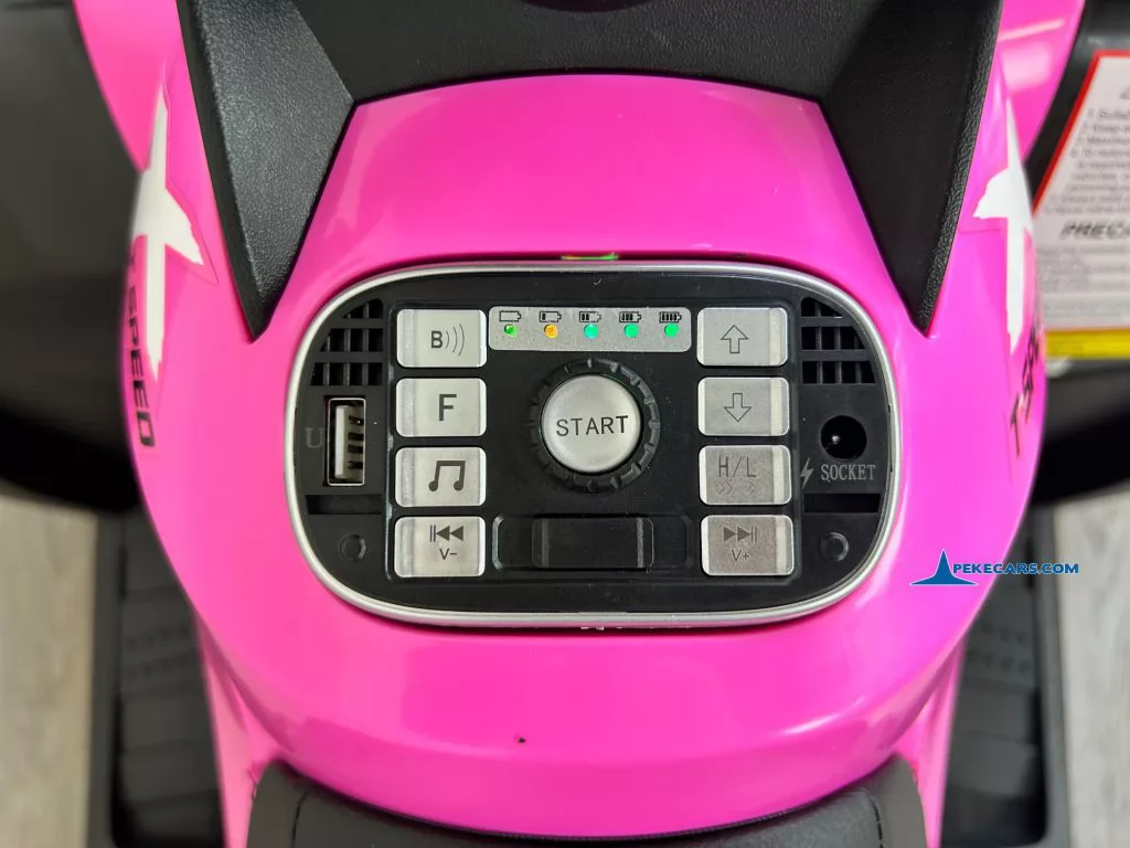 Quad Eléctrico XT-SPEED 24V Rosa mp3 musica y radio