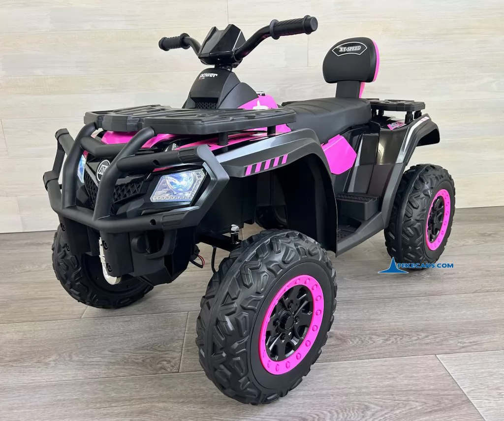 Quad Eléctrico XT-SPEED 24V Rosa frontal derecha