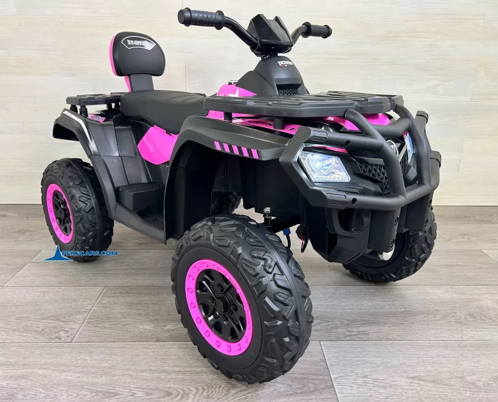 Quad Eléctrico XT-SPEED 24V Rosa frontal izquierda