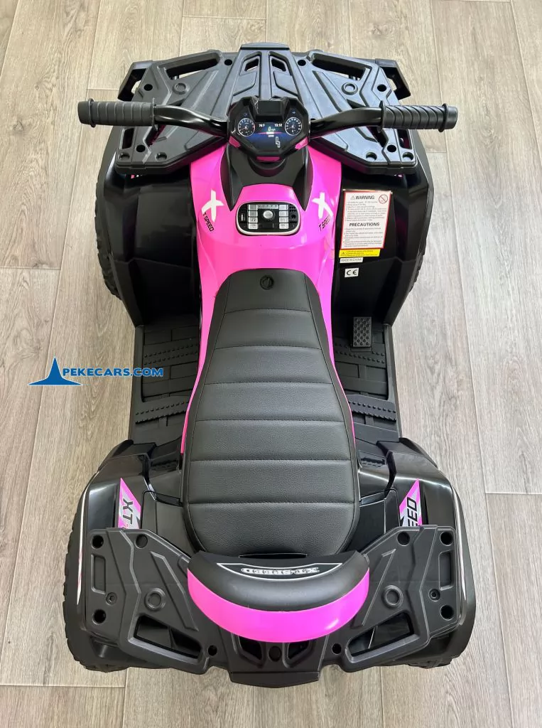 Quad Eléctrico XT-SPEED 24V Rosa vista arriba
