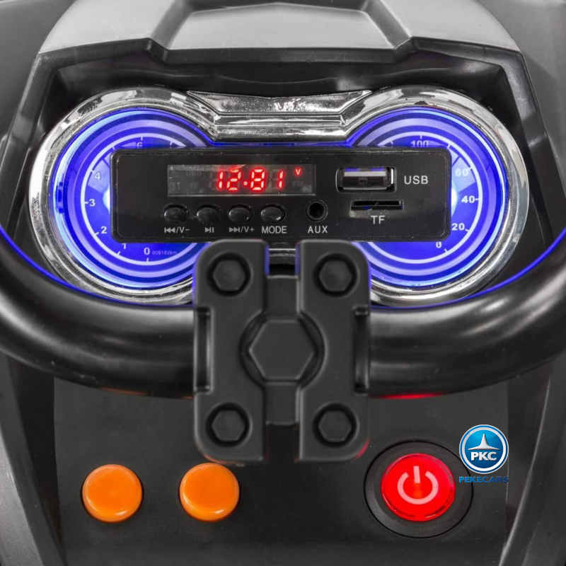 Quad Eléctrico Infantil Pekecars 906D Negro