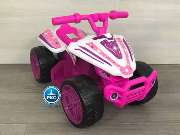 Quad Star 6V Rosa vista de lado