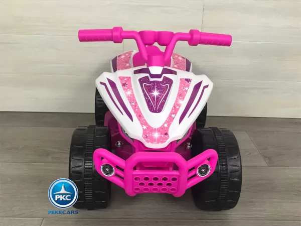 Quad Star 6V Rosa vista de frente