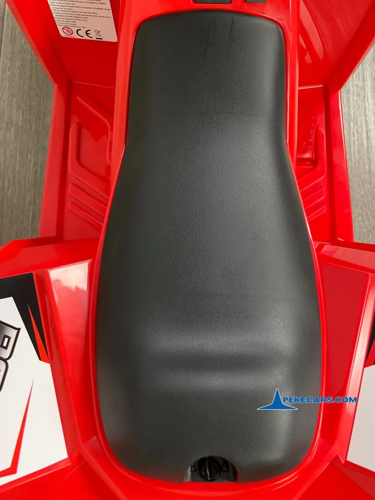 Quad Electrico Racing Speed 6V Rojo con Remolque asiento