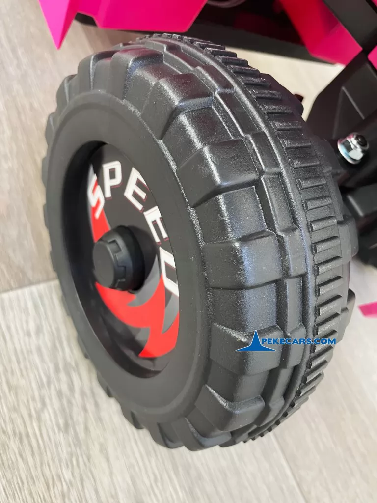 Quad Electrico Racing Speed 6V Rosa con Remolque ruedas