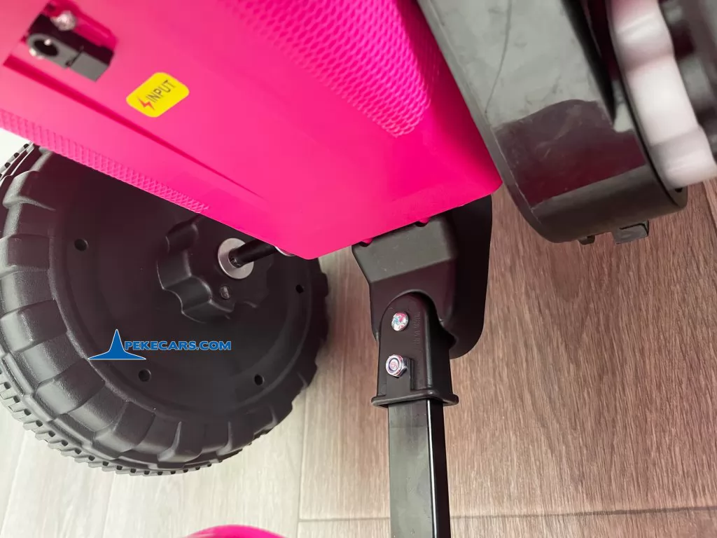 Quad Electrico Racing Speed 6V Rosa con Remolque enganche remolque
