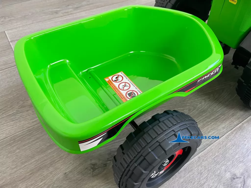 Quad Electrico Racing Speed 6V Verde con Remolque detalle remolque