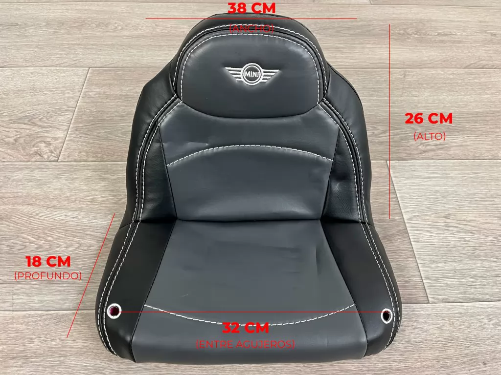 Asiento en polipiel de repuesto modelo A217 medidas