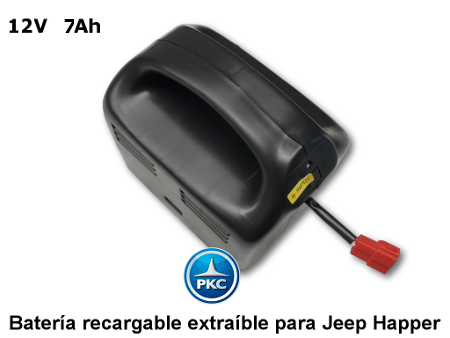 Batería extraíble Jeep Happer 12v 7ah