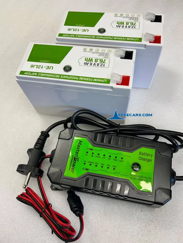 Batería Litio 24V10ah + Cargador 12V