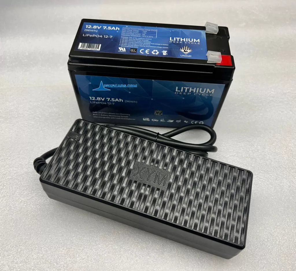 Batería Litio 12.8V / 7.5ah (96Wh) + Cargador 12V