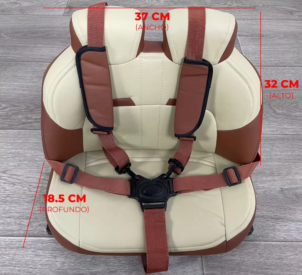 Asiento en polipiel de repuesto modelo A222 medidas frontal