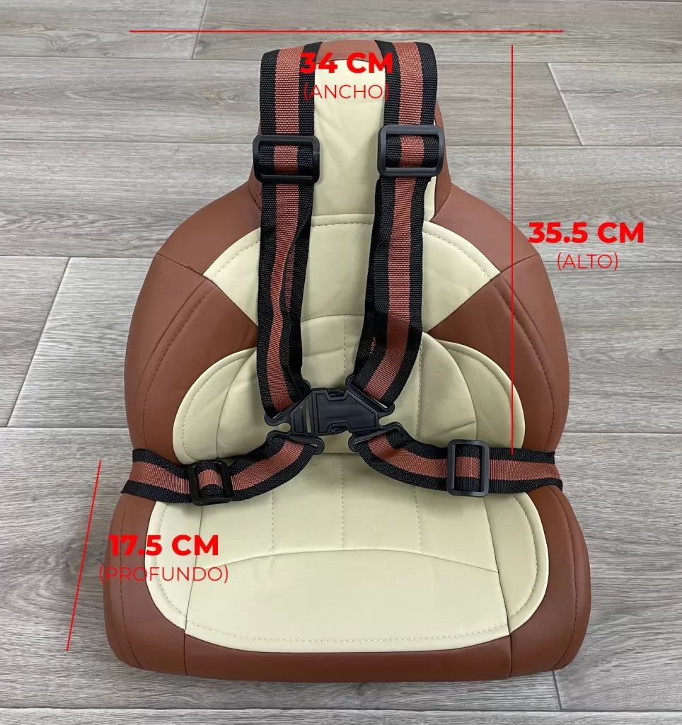 Asiento en polipiel de repuesto modelo A227 medidas frontales