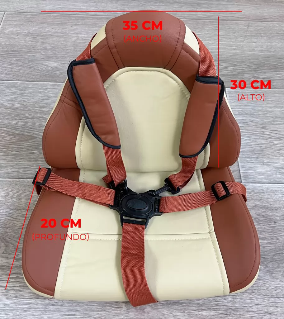 Asiento en polipiel de repuesto modelo A223 medidas delante