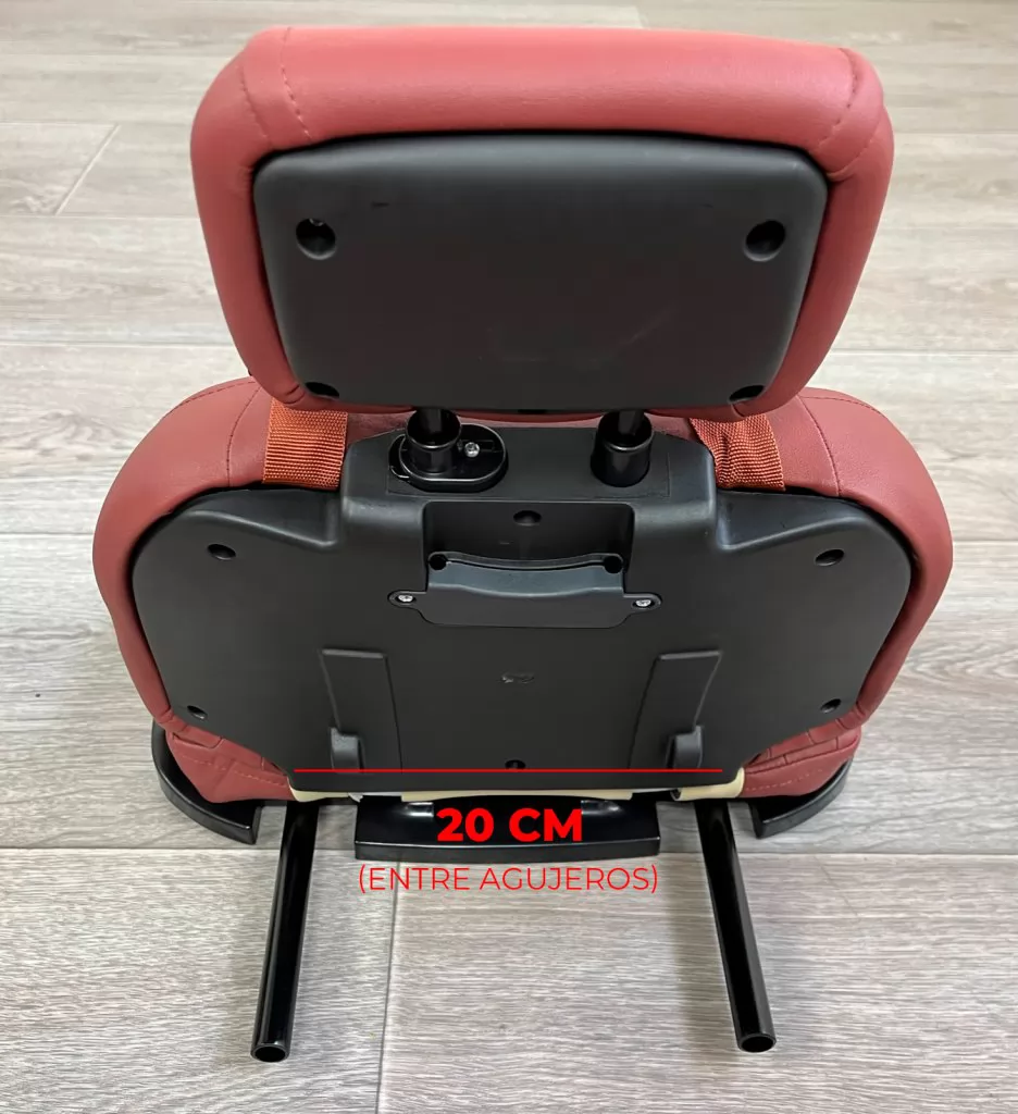 Asiento en polipiel de repuesto modelo A226 medidas traseras