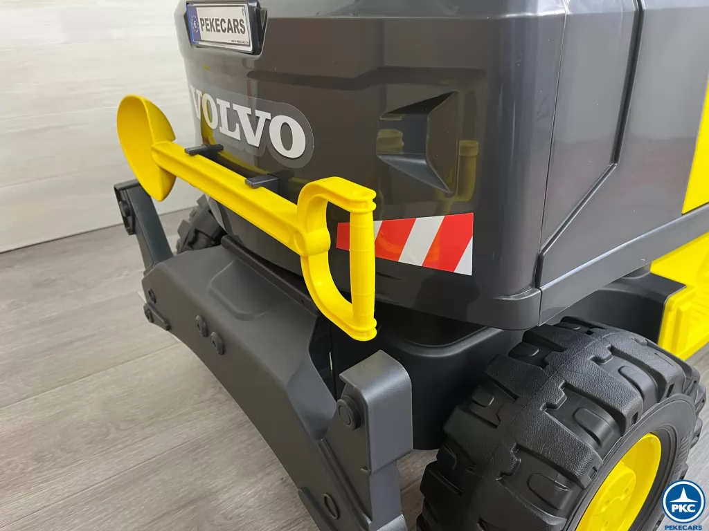 tractor electrico excavadora volvo amarilla