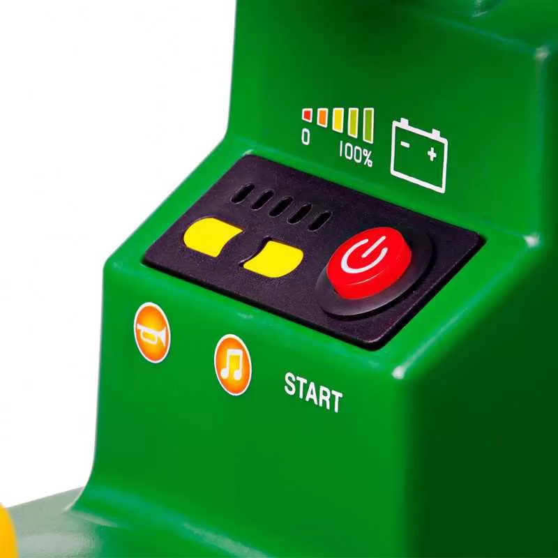 Mini Tractor John Deere 6V - zoom boton encendido