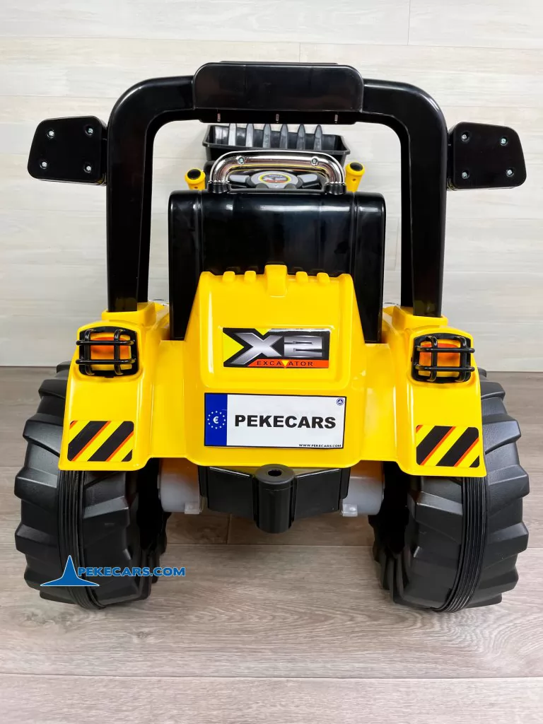 peketrac 1005 12v amarillo tractores infantiles vista trasera